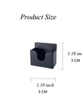 Heavy Duty Walkie Talkie Belt Clip Holder Mount With Adhesive Backing for Two Way Radios, black, 1.18 x 1.18 inches.