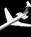 Plastic Aircraft Model Kit Ilyushin 62M Soviet Passenger Plane 1 144 Scale with Easy Assembly, top view of model