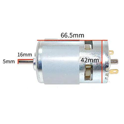 High Torque DC Gear Motor 12V 24V With Double Ball Bearings And M10 Saw Blade Connecting Rod For DIY Mini Saw Projects side view