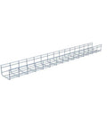 Wire Mesh Cable Tray 2-Pack, Electro Zinc Plated Silver Steel, Cuttable Metal Cable Tray For Cable Management, Measures 3.93 x 5.91 x 59.06 Inches