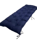 Waterproof Tufted Outdoor Chair Cushions, Thick Navy Blue Bench Cushion For Patio Furniture, Garden Recliner Seat Pads, 40 by 20 Inches