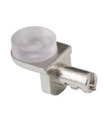 Beefy Heavy Duty Shelf Support Pins With Removable Glass Shelves Pegs And Silicone Bumpers For Cabinets close-up of steel shelf pin with silicone top