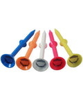 Step Up Golf Tees Three And A Quarter Inch, Five Pack Multicolor, Eco Friendly Plastic Tees That Do Not Stripe Drivers displayed