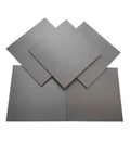 Stack of hardwearing boron carbide ceramic square sheets for scientific research, 10mm by 50mm by 50mm, insulating plate.