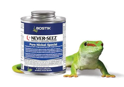 Never-Seez Pure Nickel Special anti-seize lubricant, 8 oz brush-top can, nickel-based, high-temperature compound by Bostik
