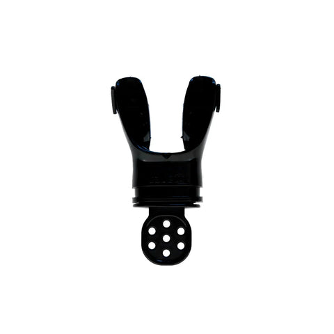 Custom Fit Moldable Mouthpiece for Scuba Regulators With Boil and Bite Fit Durable Dental Tech Black Regular Size front view