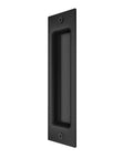 8 Inch Flat Black Barn Door Finger Pull Handle Sliding Door Hardware Solid Heavy Duty Recessed Door Handle For Barn Doors Cabinets And Furniture Flush Mount Look Rust Resistant Carbon Steel
