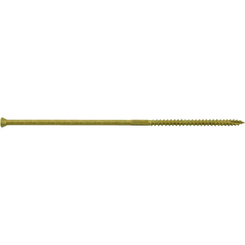 Pro Standard 9 X 5 Inch Bronze Coated Wood Screws Torx Star Drive Trim Head For ACQ Treated Lumber and Siding, showing a single screw.