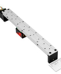 Mini Linear Rail Slide Guide For CNC Motion Table With Nema 14 Stepper Motor, 50 To 300mm Stroke, 0.02mm Repeatability, ruler shown