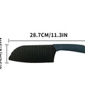 Potato veggie crinkle cutter, side view; ribbed black blade and blue handle, Amazon kitchen tool