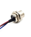 M12 5 Pin Female Connector Cable A Coded Straight Back Mount Waterproof Aviation Socket IP67 Sensor Receptacle 0.5 Meter