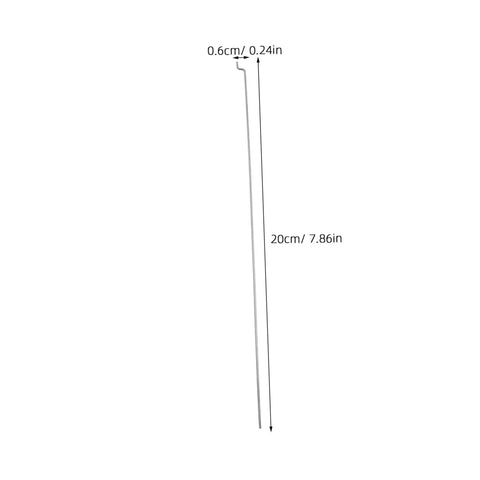 20cm metal rod with 0.6cm bend from 20 Sets Aircraft Control Horns and Connectors for Model Airplanes, Linkage Stopper Parts for Fixed-Wing Aircraft, Durable Metal, Easy Installation, Bulk Pack for RC Projects