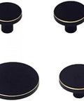 Top Tier Real Deal Copper Cabinet Knobs For Drawers And Cupboards, Slick Retro Round Door Handles with included screws, four-piece set.