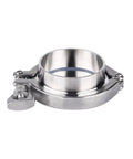 304 Stainless Steel Sanitary Weld Ferrule Union Kit With Tri Clamp, End Cap, And Silicone Gasket For Brewery Brewing Winemaking Food Dairy Processing High Quality Quick Connect 168mm X 183mm Size, side view