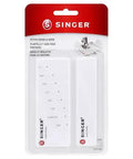 Stitch Gauge And Guide For Sewing Enthusiasts, Seam Measuring Tool For Machine Sewing, Pre Drilled Holes For One Eighth To One Inch Seam Allowances, Reusable Adhesive Guide For Precise Hems And Seams in packaging.