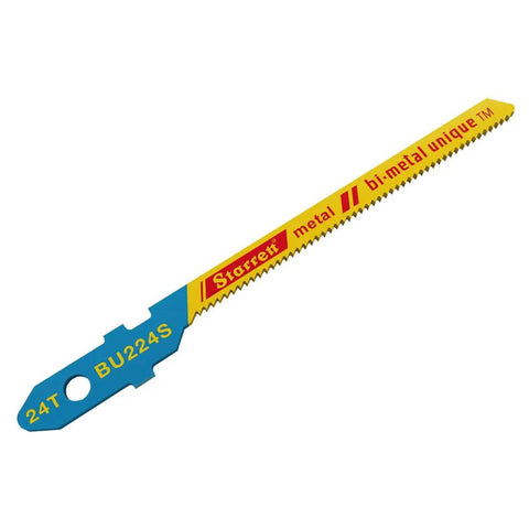 Bi-Metal Unified Shank Jig Saw Blade Kit For Metal Cutting, 2 Inch Length, 24 TPI Wavy Type, displayed on white background.