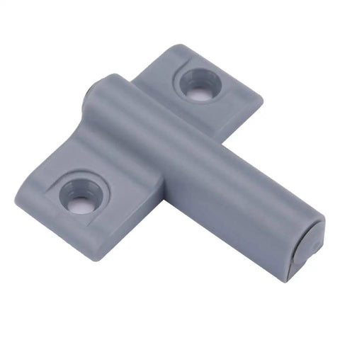 Heavy Duty Magnetic Cabinet Door Catches With Built In Buffer Stopper, gray ABS plastic, strong and durable hardware for cabinets.