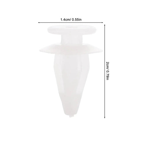 Auto Wire Clips And Door Panel Retainer Kit Plastic Push Pins Fasteners For Car Body Bumper Windshield And Interior Panels Durable Auto Clips For Quick Repairs And Easy Setup, 2cm white plastic clip
