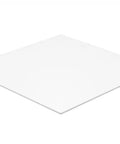 White Acrylic Sheet 12x12 Inch 1/8 Inch Thick Plexiglass Panel for Privacy and Projects, translucent glossy Lucite on white background
