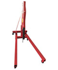 Heavy Duty 2 Ton 4000 Lbs Engine Hoist Cherry Picker With Telescopic Boom and 6 Iron Caster Wheels Hydraulic Tilting Shop Crane side view.