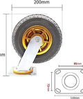 Smooth As Butter Heavy Duty Rubber Swivel Casters Set Of 4 Non Slip Replacement Wheels For Home Furniture And Workshop Carts With Dual Bearing Tech Dust Sealed Tread Universal Fit showing dimensions and design.