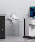 Major Flex Multi Plug Outlet Extender With Five Power Ports And Sleek White Housing For Cruises Dorms And Home Offices Low Key Essential Travel Adapter No Surge Protection Included For Everyday Carry connected to appliances.