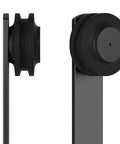 Sliding Barn Door Roller Set Black I Shape Hanger Set Made From Carbon Steel With Black Powder Coat Includes 2 Rollers