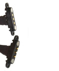 Magnetic Snap On RC Extension Cable 9 Inch 1 To 2 Y Split Lead With JR Plug 3 Pin LED showing connector end.