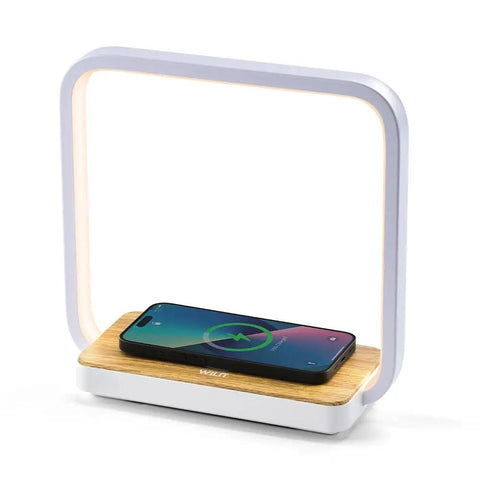 Bedside Lamp With Qi Wireless Charger And 3 Step Dimmable Touch Control A13 Table Lamp for Living Room And Cozy Bedroom