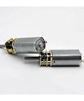 Knockout DC Gear Motor With Full Metal Reduction Gearbox rated for low speed, high torque, showing metal construction and gearbox.