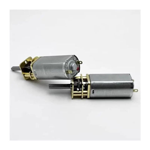 Knockout DC Gear Motor With Full Metal Reduction Gearbox rated for low speed, high torque, showing metal construction and gearbox.