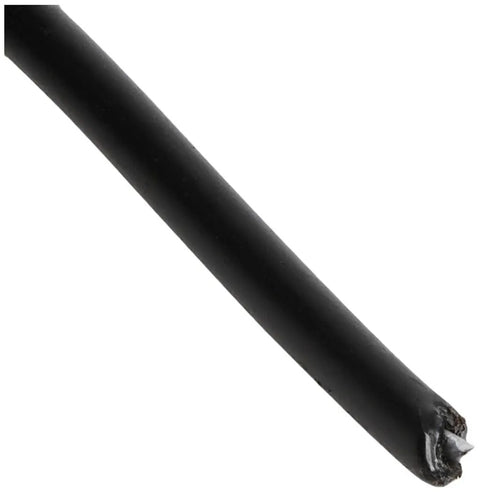 Close-up of Insulated Electric Fence Wire 50 Ft 12.5 Gauge UGC50 Heavy Duty Cable, showing double insulation and cut end