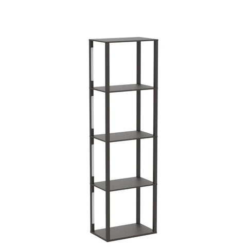 Fancy LED Display Shelf With Dimmable Lights, Modern Floor Lamp Cabinet With Four Adjustable LED Poles, showcasing five shelves