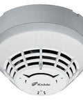 Rotary Addressable Optical Smoke Detector Featuring Photoelectric Sensing And Quick Nuisance Rejection For Dead Simple Fire Alarm Setup And Straight Up Reliable Performance In Any Commercial Space, mounted on ceiling.