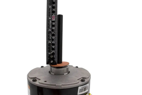 Condenser HVAC Motor 1/6 HP, 1 Phase, 208/230V, 825 RPM Replacement With Included Run Capacitor For Central AC Systems, top view