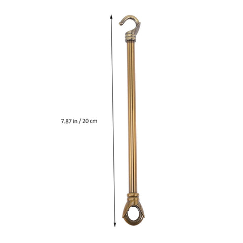 Heavy Duty Chandelier Rod With Ceiling Hook System For Easy DIY Install, Shiny Modern Ceiling Tube And Vintage Hook Hanger