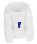 White plastic tabletop water dispenser with blue faucet, Cold Water Dispenser For Desk Portable Water Bottle Dispenser With Faucet.