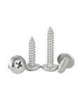 Heavy Duty Titanium Phillips Cross Truss Self Tapping Screws Grade Two M4 X15mm showing four grey screws with cross heads.