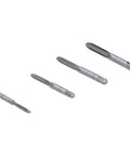 Premium 8-Piece Tap And Die Set Made With Tough Alloy Steel For Clean Metric Threading On Pipes And Hard Metals Like Aluminum And Carbon Steel Without Damage Or Stripping Includes Wrench And Seven Taps, four metric taps