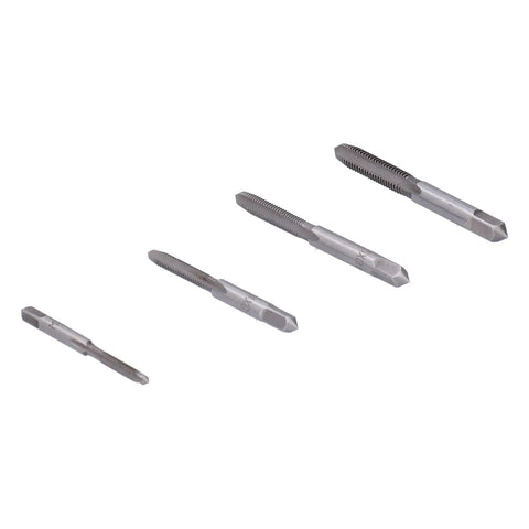 Premium 8-Piece Tap And Die Set Made With Tough Alloy Steel For Clean Metric Threading On Pipes And Hard Metals Like Aluminum And Carbon Steel Without Damage Or Stripping Includes Wrench And Seven Taps, four metric taps