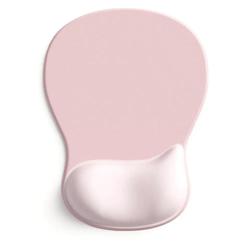 ErgoComfort Gel Wrist Rest Mouse Pad With Non Slip Base, Ergonomic Office Mousepad With Wrist Support, Comfortable Desk Mat For Home And Gaming, Enhanced Fatigue Relief, Pink Serenity 02