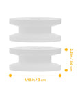 Two white Mini Belt Pulley Wheel 0.36 Inch Bore For 2mm Shaft Durable PP Plastic Gear Pulley For DIY RC Airplane Model Replacement