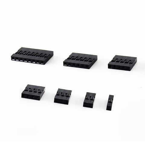 Grab This Awesome 620Pcs Connector Kit With 2.54mm Jumper Wire Pin Header Housing Set Including Sweet Male Crimp Pins Plus Female Terminals For All Your DIY Electronics Projects That Come Off Totally Radical. black 2.54mm connector housings in assorted sizes