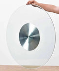Large Lazy Susan Turntable For Dining Table With Clear Tempered Glass, 360 Degree Rotating Tray, 20 to 39 Inches