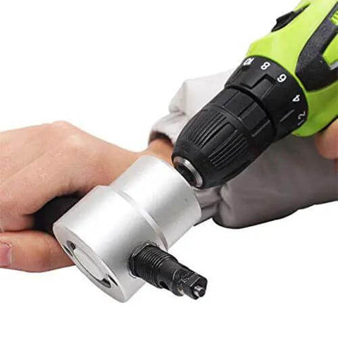Double Head Sheet Metal Nibbler Cutter Holder Tool Power Drill Attachment for easy cutting with durable steel construction