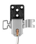 Upgraded Hotend Heating Assembly Replacement for A1 And A1 Mini 3D Printer, silver hotend with wires and mounting bracket, front view