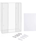 Clear Acrylic Glove Dispenser Wall Mount For Triple Glove Boxes with mounting screws included, space saver for kitchen lab or clinic.