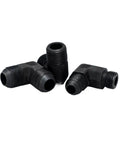Heavy Duty Carbon Steel D Type Elbow Male Ball Joint Hydraulic Oil Pipe Fitting Forged Right Angle Connector Solid Build Garage Shop Top Shelf Fluid Line Replacement Parts Legit and built to last hard enough for your next big fix up job, black
