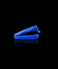 Blue catheter clamp for luer lock and catheter systems, part of bulk 500 pack catheter clamps for extrusion clips.