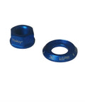 Blue 2 Pack M10 Bike Wheel Hub Axle Nuts 7075 Aluminum Chromed Skewer Bolts For Road And MTB Replacement Durable Aluminum